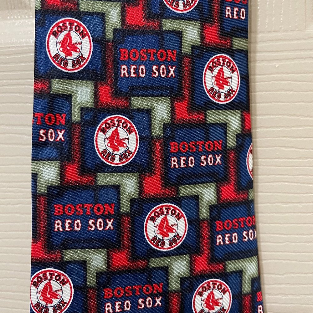MLB Red Sox Eagles Wings Tie - 100% Silk Sports Team Athletics Boston
